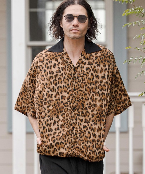 CAMBIO(カンビオ)の「mhs2549-Leopard Switch Open Collar Shirts オープンカラーシャツ(CAM26SS-025)(シャツ/ブラウス・メンズ・グレー系その他/ブラウン系その他/ベージュ系その他・L/M/S)」の10枚目の写真