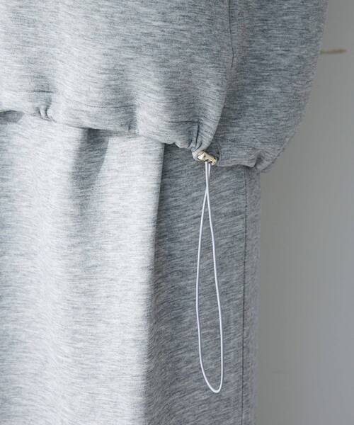 Green Parks(グリーンパークス)の「【OTONAパーカー】ダブルZIP裾ドロストパーカー(パーカー・レディース・ライトベージュ/ブラック/イエロー/杢グレー・FREE)」の14枚目の写真