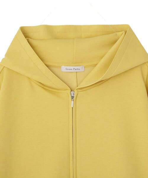 Green　Parks（グリーンパークス）の「ダブルZIP裾ドロストパーカー（パーカー・レディース・ライトベージュ/ブラック/イエロー/杢グレー・FREE）」の15枚目の写真