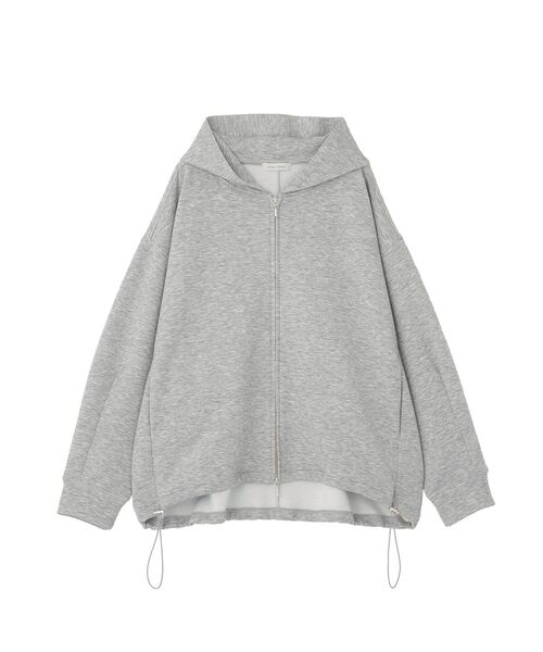 Green　Parks（グリーンパークス）の「ダブルZIP裾ドロストパーカー（パーカー・レディース・ライトベージュ/ブラック/イエロー/杢グレー・FREE）」の8枚目の写真