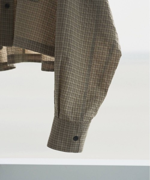 anuke（アンヌーク）の「anuke Check Short Shirts（シャツ/ブラウス・レディース・ベージュ/グレー・FREE）」の5枚目の写真