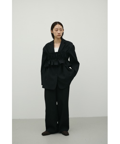 STYLEMIXER(スタイルミキサー)の「ハイラインワイドパンツ(スラックス・レディース・ライトカーキ/アイボリー/ブラック・SMALL/MEDIUM)」の19枚目の写真