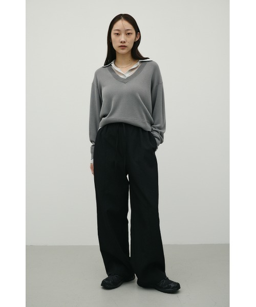 STYLEMIXER(スタイルミキサー)の「ハイラインワイドパンツ(スラックス・レディース・ライトカーキ/アイボリー/ブラック・SMALL/MEDIUM)」の20枚目の写真