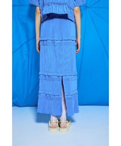 ENFOLD(エンフォルド)の「STRAIGHT PLEATS SKIRT(スカート・レディース・サックスブルー・38/36)」の4枚目の写真