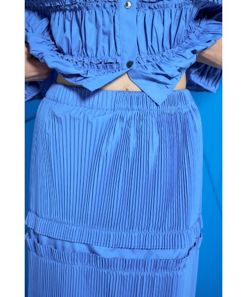 ENFOLD(エンフォルド)の「STRAIGHT PLEATS SKIRT(スカート・レディース・サックスブルー・38/36)」の6枚目の写真