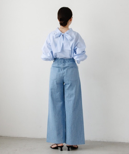 flower（フラワー）の「レースデニムパンツ（デニムパンツ・レディース・ライトブルー/ブルー・SMALL/MEDIUM）」の8枚目の写真