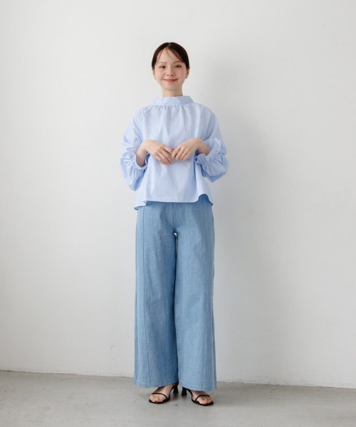 flower（フラワー）の「レースデニムパンツ（デニムパンツ・レディース・ライトブルー/ブルー・SMALL/MEDIUM）」の9枚目の写真