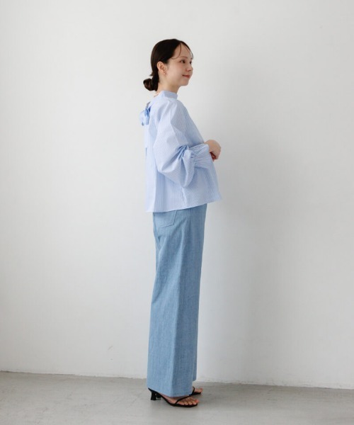 flower（フラワー）の「レースデニムパンツ（デニムパンツ・レディース・ライトブルー/ブルー・SMALL/MEDIUM）」の10枚目の写真