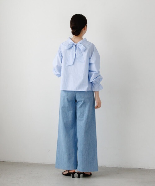 flower（フラワー）の「レースデニムパンツ（デニムパンツ・レディース・ライトブルー/ブルー・SMALL/MEDIUM）」の11枚目の写真