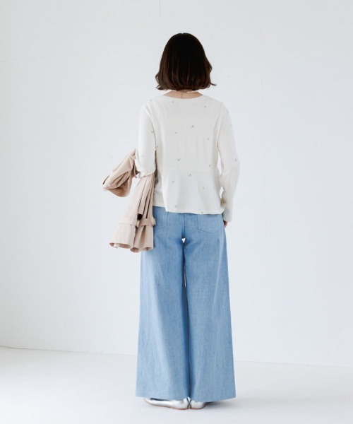 flower（フラワー）の「レースデニムパンツ（デニムパンツ・レディース・ライトブルー/ブルー・SMALL/MEDIUM）」の20枚目の写真