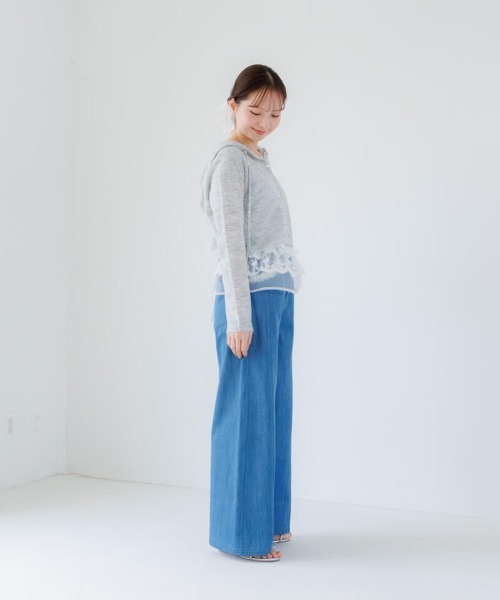 flower（フラワー）の「レースデニムパンツ（デニムパンツ・レディース・ライトブルー/ブルー・SMALL/MEDIUM）」の22枚目の写真