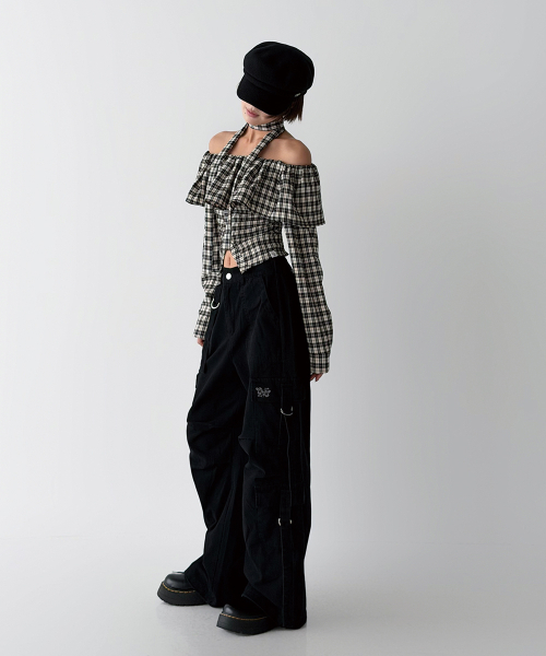THE GREEN LAB（ザグリーンラボ）の「Dリングストラップウォッシングカーゴパンツ[ブラック]（その他パンツ・レディース・その他・FREE）」の9枚目の写真