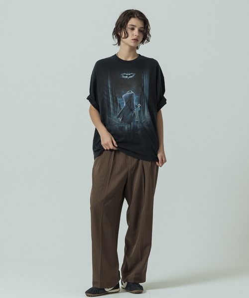 SLICK(スリック)の「【SLICK/スリック】Pinstripe Tech Twill Two Tuck Slacks/ピンストライプテックツイルツータックスラックス/ワイドパンツ(スラックス・メンズ・ブラック/ブラウン/グレー・2/1/3)」の4枚目の写真