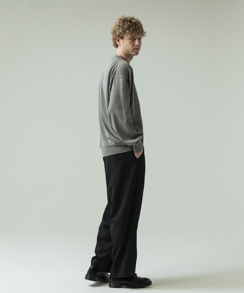 SLICK(スリック)の「【SLICK/スリック】Pinstripe Tech Twill Two Tuck Slacks/ピンストライプテックツイルツータックスラックス/ワイドパンツ(スラックス・メンズ・ブラック/ブラウン/グレー・2/1/3)」の15枚目の写真