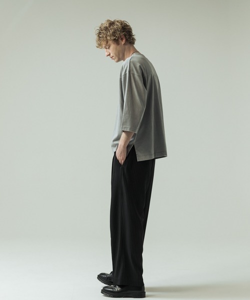 SLICK(スリック)の「【SLICK/スリック】Pinstripe Tech Twill Two Tuck Slacks/ピンストライプテックツイルツータックスラックス/ワイドパンツ(スラックス・メンズ・ブラック/ブラウン/グレー・2/1/3)」の19枚目の写真