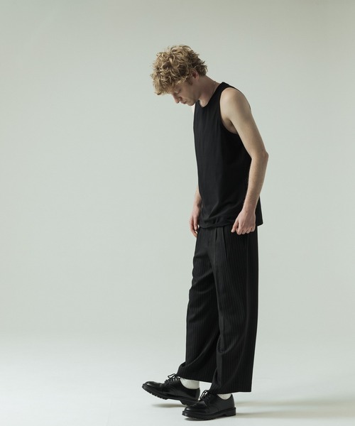 SLICK(スリック)の「【SLICK/スリック】Pinstripe Tech Twill Two Tuck Slacks/ピンストライプテックツイルツータックスラックス/ワイドパンツ(スラックス・メンズ・ブラック/ブラウン/グレー・2/1/3)」の22枚目の写真