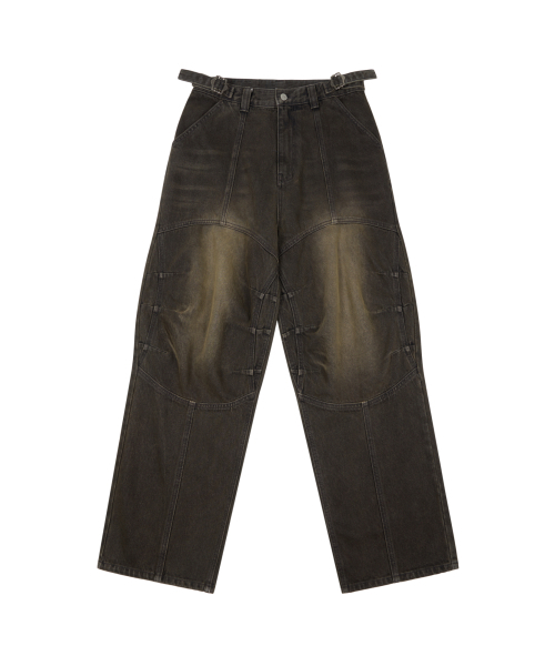 AAKAM(アーカム)の「Knee Panel Biker Denim Pants (Black)(デニムパンツ・レディース・その他・1/2)」の2枚目の写真
