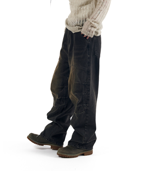 AAKAM(アーカム)の「Knee Panel Biker Denim Pants (Black)(デニムパンツ・レディース・その他・1/2)」の5枚目の写真