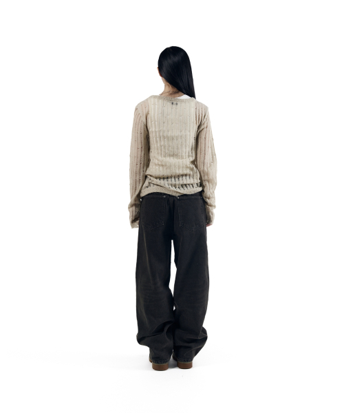 AAKAM(アーカム)の「Knee Panel Biker Denim Pants (Black)(デニムパンツ・レディース・その他・1/2)」の8枚目の写真