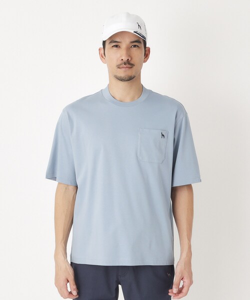 adabat（アダバット）の「接触冷感/抗菌防臭/消臭 アイスクリアコットンポケTシャツ（Tシャツ/カットソー・メンズ・サックスブルー/ネイビー/ホワイト・46/48/50）」の12枚目の写真