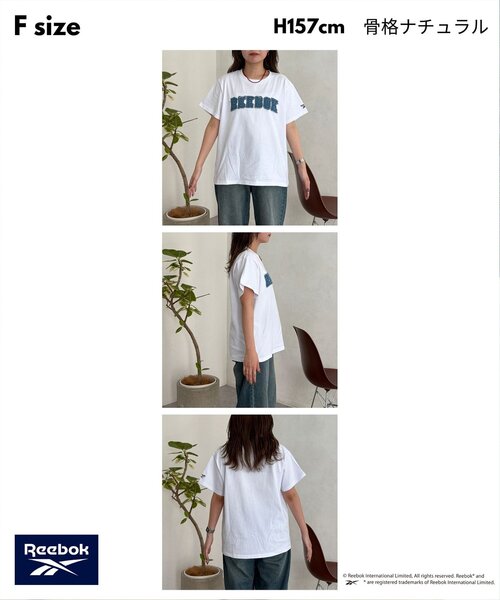 Reebok(リーボック)の「デニムワッペンT(Tシャツ/カットソー・レディース・ネイビー/ホワイト/ブラック・FREE)」の5枚目の写真
