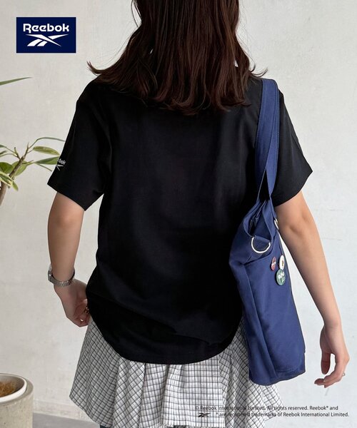 Reebok(リーボック)の「デニムワッペンT(Tシャツ/カットソー・レディース・ネイビー/ホワイト/ブラック・FREE)」の15枚目の写真