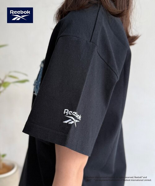 Reebok(リーボック)の「デニムワッペンT(Tシャツ/カットソー・レディース・ネイビー/ホワイト/ブラック・FREE)」の18枚目の写真