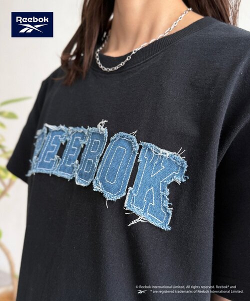 Reebok(リーボック)の「デニムワッペンT(Tシャツ/カットソー・レディース・ネイビー/ホワイト/ブラック・FREE)」の19枚目の写真