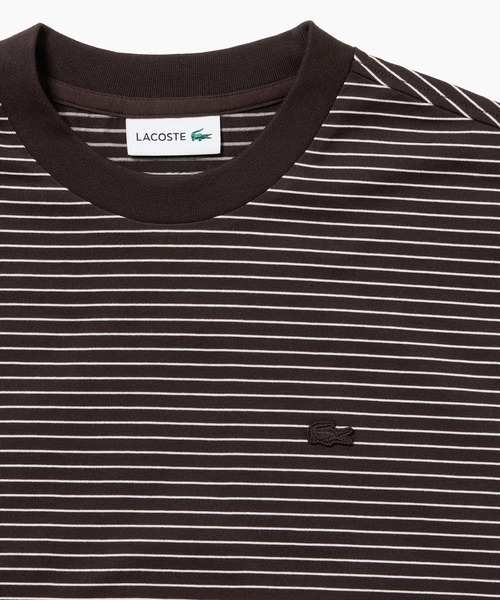 LACOSTE(ラコステ)の「【オンライン限定】LACOSTE オーバーサイズ ボーダー リンガーネック 半袖Tシャツ(Tシャツ/カットソー・メンズ・ブラウン/ブラック・2/3/4/5/6)」の5枚目の写真