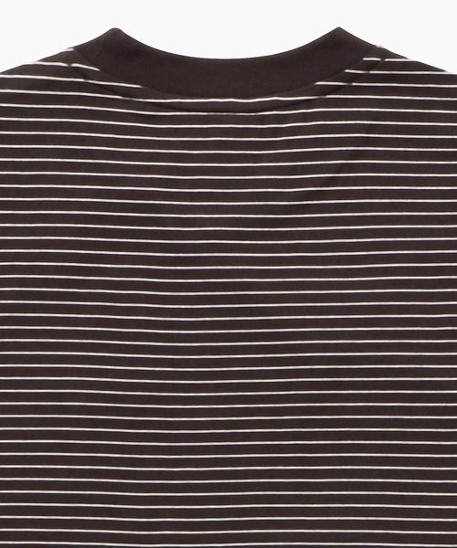 LACOSTE(ラコステ)の「【オンライン限定】LACOSTE オーバーサイズ ボーダー リンガーネック 半袖Tシャツ(Tシャツ/カットソー・メンズ・ブラウン/ブラック・2/3/4/5/6)」の6枚目の写真