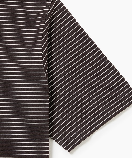 LACOSTE(ラコステ)の「【オンライン限定】LACOSTE オーバーサイズ ボーダー リンガーネック 半袖Tシャツ(Tシャツ/カットソー・メンズ・ブラウン/ブラック・2/3/4/5/6)」の7枚目の写真