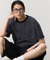LACOSTE（ラコステ）の「【オンライン限定】LACOSTE  オーバーサイズ ボーダー リンガーネック 半袖Tシャツ（Tシャツ/カットソー）」