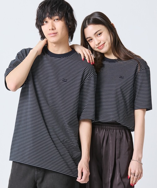 LACOSTE(ラコステ)の「【オンライン限定】LACOSTE オーバーサイズ ボーダー リンガーネック 半袖Tシャツ(Tシャツ/カットソー・メンズ・ブラウン/ブラック・2/3/4/5/6)」の17枚目の写真