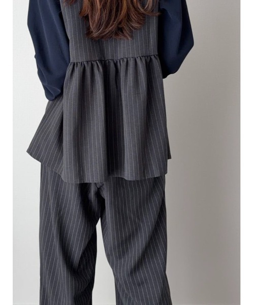 fifth（フィフス）の「【SETUP対応】ペプラムZIPベスト（ベスト・レディース・ベージュ/ネイビー/チャコールグレー・M）」の10枚目の写真