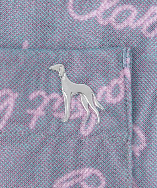 adabat（アダバット）の「シャンブレープリント半袖ポロシャツ（ポロシャツ・レディース・ネイビー系/パープル系1・42/40/38）」の6枚目の写真