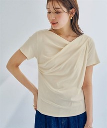 nissen | ドレープデザインリブトップス(Tシャツ/カットソー)