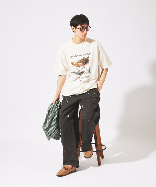 Snow Peak（スノーピーク）の「snow peak / スノーピーク 別注 キャンプ ドッグ Tシャツ（Tシャツ/カットソー・メンズ・ストーン・X-LARGE/LARGE/MEDIUM）」の13枚目の写真