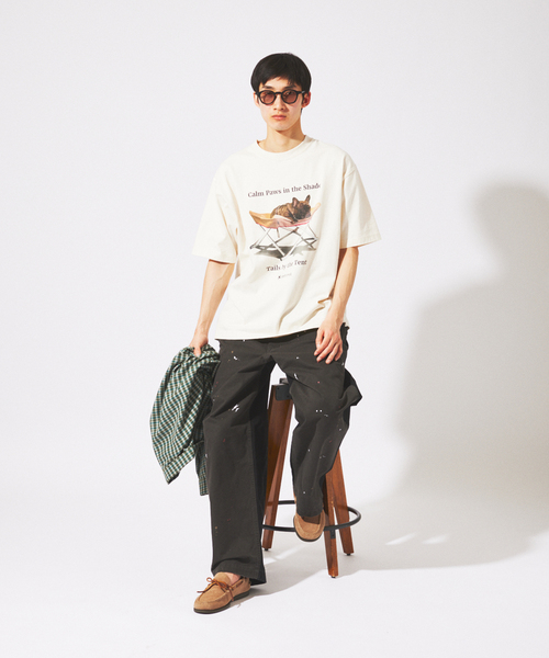 Snow Peak（スノーピーク）の「snow peak / スノーピーク 別注 キャンプ ドッグ Tシャツ（Tシャツ/カットソー・メンズ・ストーン・X-LARGE/LARGE/MEDIUM）」の12枚目の写真