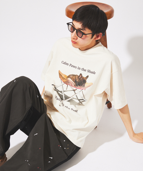 Snow Peak（スノーピーク）の「snow peak / スノーピーク 別注 キャンプ ドッグ Tシャツ（Tシャツ/カットソー・メンズ・ストーン・X-LARGE/LARGE/MEDIUM）」の8枚目の写真