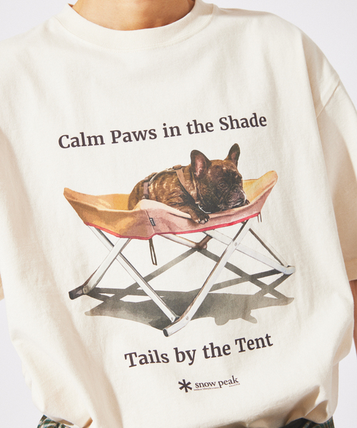 Snow Peak（スノーピーク）の「snow peak / スノーピーク 別注 キャンプ ドッグ Tシャツ（Tシャツ/カットソー・メンズ・ストーン・X-LARGE/LARGE/MEDIUM）」の6枚目の写真