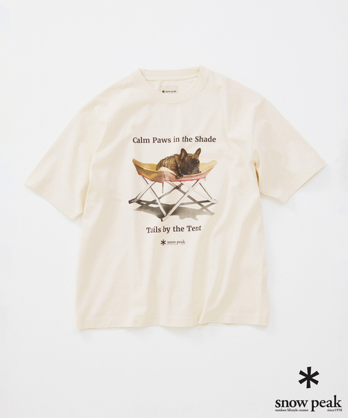 Snow Peak（スノーピーク）の「snow peak / スノーピーク 別注 キャンプ ドッグ Tシャツ（Tシャツ/カットソー・メンズ・ストーン・X-LARGE/LARGE/MEDIUM）」の5枚目の写真