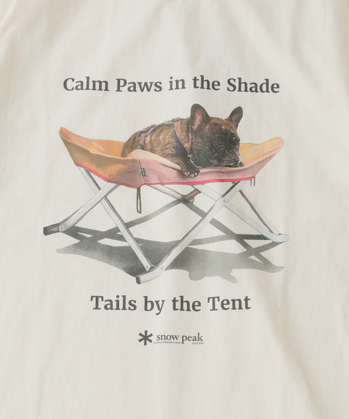 Snow Peak（スノーピーク）の「snow peak / スノーピーク 別注 キャンプ ドッグ Tシャツ（Tシャツ/カットソー・メンズ・ストーン・X-LARGE/LARGE/MEDIUM）」の4枚目の写真