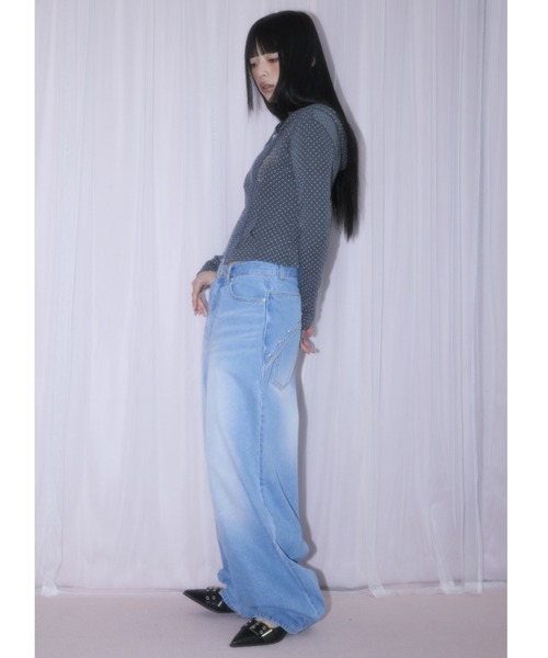 heveネイビー バルーンシルエット A'GEM/9 × .kom 『NIIER NOR/ニーアノア』 BACK-LAP BALLOON PANTS