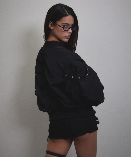 VOONT(ブント)の「Eyelet Strap MA-1 Jacket (BLACK)(ブルゾン・レディース・ブラック・OS)」の15枚目の写真