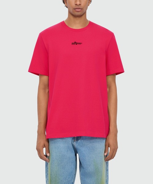 MSGM（エムエスジーエム）の「MSGM アレンジエンブロイダリーロゴ Tシャツ（Tシャツ/カットソー・メンズ・ローズ・L/S）」の2枚目の写真
