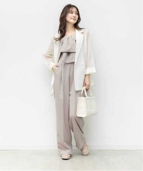 RANDA（ランダ）の「シアーテーラードジャケット（ブルゾン・レディース・ブラック/ブラウン/ホワイト・0/1）」の9枚目の写真