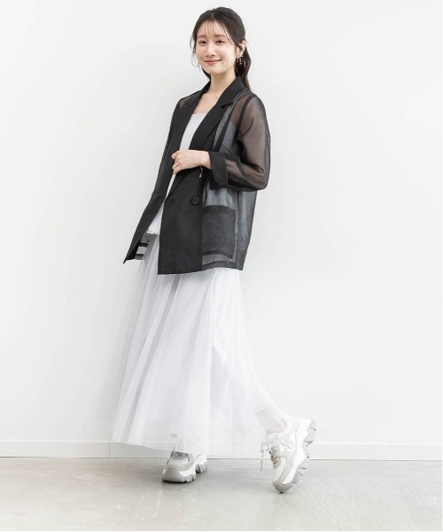 RANDA（ランダ）の「シアーテーラードジャケット（ブルゾン・レディース・ブラック/ブラウン/ホワイト・0/1）」の10枚目の写真