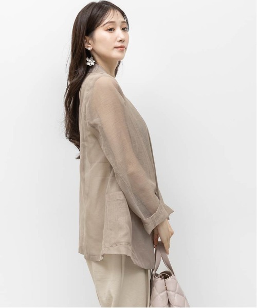 RANDA（ランダ）の「シアーテーラードジャケット（ブルゾン・レディース・ブラック/ブラウン/ホワイト・0/1）」の17枚目の写真