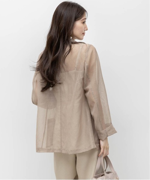 RANDA（ランダ）の「シアーテーラードジャケット（ブルゾン・レディース・ブラック/ブラウン/ホワイト・0/1）」の19枚目の写真