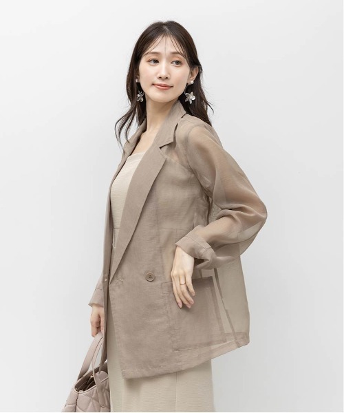 RANDA（ランダ）の「シアーテーラードジャケット（ブルゾン・レディース・ブラック/ブラウン/ホワイト・0/1）」の20枚目の写真